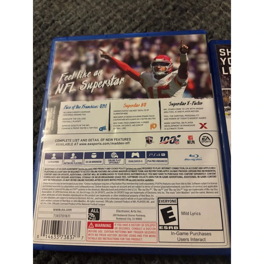 PS4 Sports Game Bundle Madden NFL 20 and NHL 17 EA Sports PlayStation 4 Lot